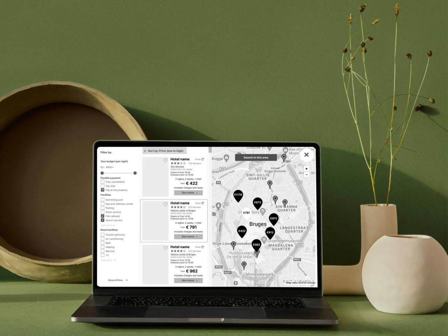 Prototype d'un site web de réservation d'un hôtel - Projet intensif de l'UX Design Institute