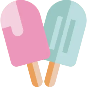 Icone de glaces aux couleurs de mon agence web