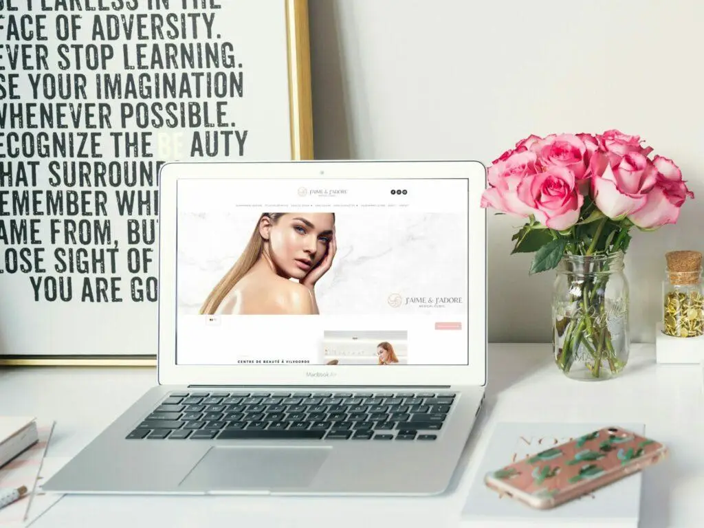 J'aime et J'adore - site web d'un institut de beauté à Vilvoorde