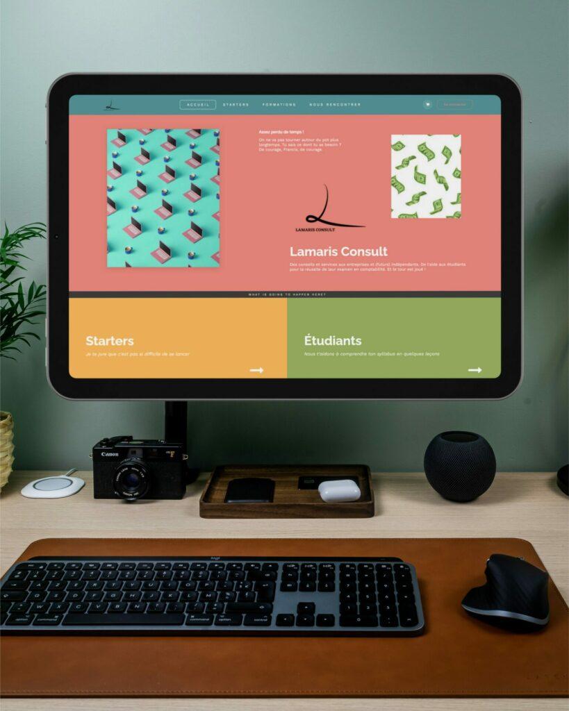 Site web de Lamaris Consult, entreprise de comptabilité et aide aux entreprises