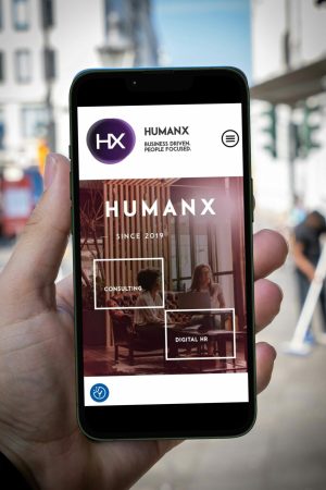 Le site web version mobile de HumanX