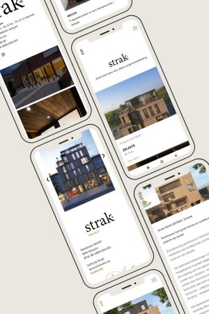 Mockup de la version mobile du site web de Straks BV