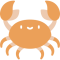 Icone d'un crabe aux couleurs de mon agence web