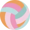 Icone de balle de volleyball aux couleurs de mon agence web